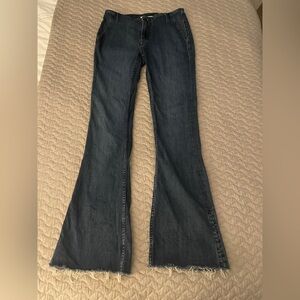 We the free by free people flared leg jeans frayed bottom with side slit size 29